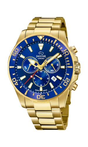 Jaguar J864/2-Orologio Da Uomo Della Collezione Executive, Cassa Da 43,5 Mm, Blu Con Cinturino In Acciaio Placcato J864/2
