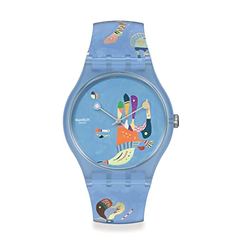 Swatch Orologio X Centre Pompidou New Gent Suoz342 Blue Sky By Vassily Kandinsky