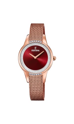 Festina Orologio Analogico Quarzo Donna Con Cinturino In Acciaio Inox F20496/1