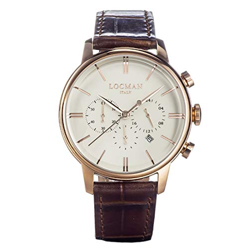 Cronografo Uomo 1960 In Acciaio Marrone Locman