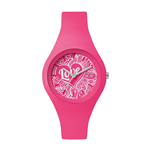 Ice-Watch Ice Love 2016 Pink Doodle Orologio Rosa Da Donna Con Cinturino In Silicone, 001482 (Small)