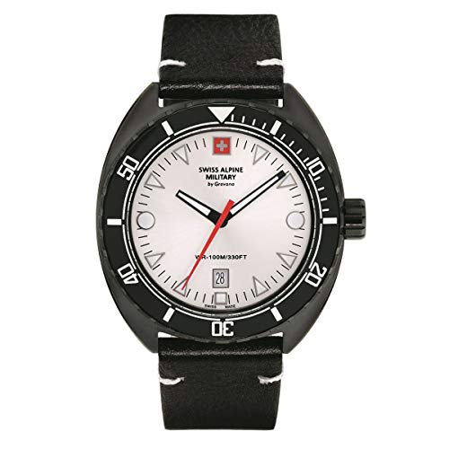 Swiss Alpine Military 7066.1 - Orologio Analogico Al Quarzo, Da Uomo, In Pelle
