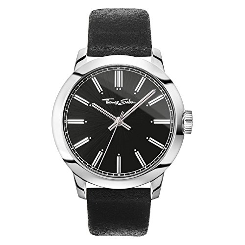 Thomas Sabo Orologio Analogico Quarzo Unisex Con Cinturino In Pelle Wa0312-203-203-46 Mm