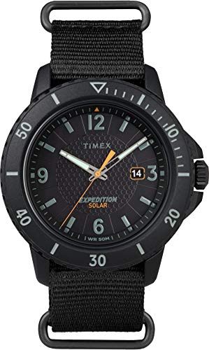 Timex Expedition Gallatin Solar 44Mm Orologio Da Uomo Con Cinturino In Nylon Nero Tw2U30300