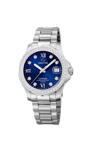 Jaguar J892/3-Orologio Da Donna Della Collezione Woman, Cassa Da 34,5 Mm, Blu Con Cinturino In Acciaio J892/3