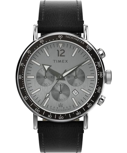 Timex Orologio Cronógrafo Al Quarzo Da Uomo Con Cinturino In Pelle Tw2W47400