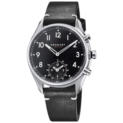 Kronaby S1399/1 - Orologio Da Uomo Black Apex Hybrid, Argento, Cinghia