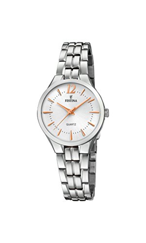 Festina Orologio Analogico Quarzo Donna Con Cinturino In Acciaio Inox F20216-1