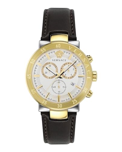 Versace Orologio Da Uomo, Cronografo Urban Mystique, 43 Mm, Vepy00220, Cinghia
