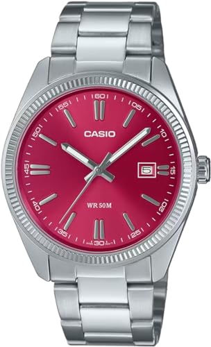 Casio Orologio Analogico Al Quarzo Uomo Con Cinturino In Acciaio Inossidabile Mtp-1302Pd-4Avef