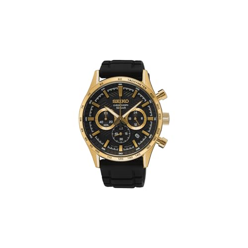 Seiko Orologio Analogico Al Quarzo Uomo Con Cinturino In Silicone Ssb446P1