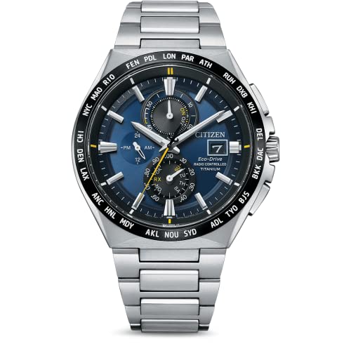 Citizen Orologio Cronografo Eco-Drive Uomini Con Cinturino In Titanio At8234-85L
