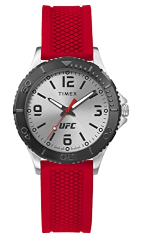 Timex X Ufc Gamer 42Mm Orologio Cinturino In Silicone Tw2V58200, Red