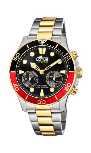 Lotus Orologio Modello 18801/4 Della Collezione Connected, Cassa 44,5 Mm Nero Con Cinturino In Acciaio Bicolore Per Uomo