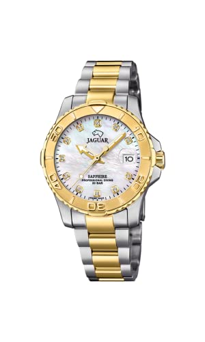 Jaguar Orologio Modello J896 / 3 Della Collezione, Cassa Bianca Da 34 Mm Con Cinturino In Acciaio Bicolore Da Donna J896/3