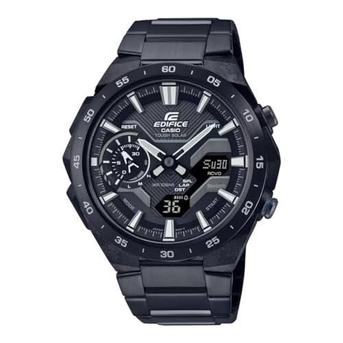 Casio Orologio Analogico-Digitale Al Quarzo Uomo Con Cinturino In Acciaio Inossidabile Ecb-2200Dc-1Aef