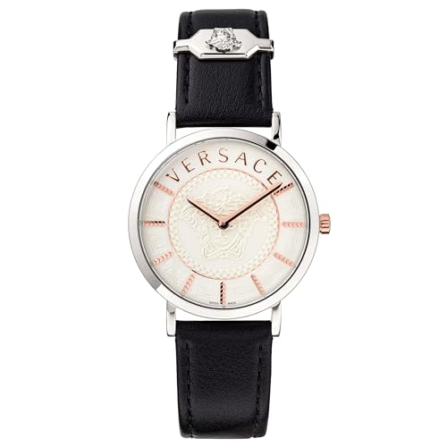 Versace Orologio Analogico Quarzo Svizzero Donna Con Cinturino In Pelle Vek400721