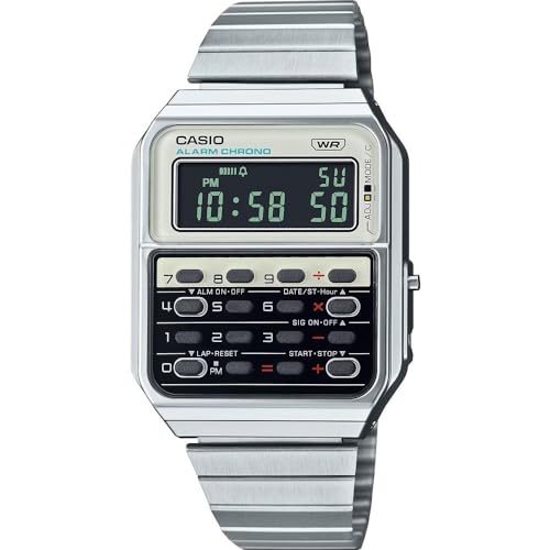 Casio Orologio Digitale Al Quarzo Unisex-Adulto Con Cinturino In Acciaio Inossidabile Ca-500We-7Bef