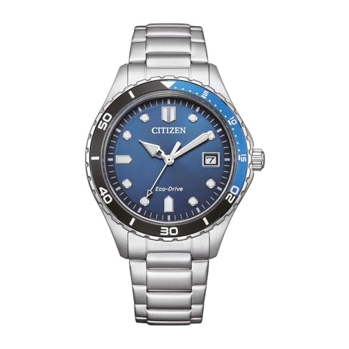Citizen Orologio Da Polso Da Uomo In Acciaio Inox, Eco-Drive, Argento