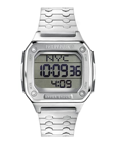 Philipp Plein Orologio Digitale Al Quarzo Uomo Con Cinturino In Acciaio Inossidabile Pwhaa0521