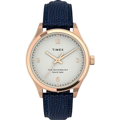 Timex Orologio Analogico Al Quarzo Da Donna Con Cinturino In Pelle Tw2U97600