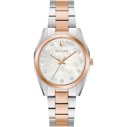 Bulova Orologio Analogico Al Quarzo Donna Con Cinturino In Acciaio Inossidabile 98P207
