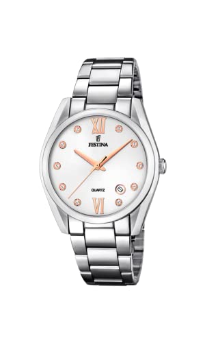 Festina Orologio Analogico Quarzo Donna Con Cinturino In Acciaio Inox F16790/A