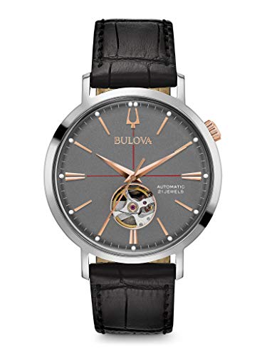 Bulova Orologio Analogico Automatico Uomo Con Cinturino In Pelle 98A187