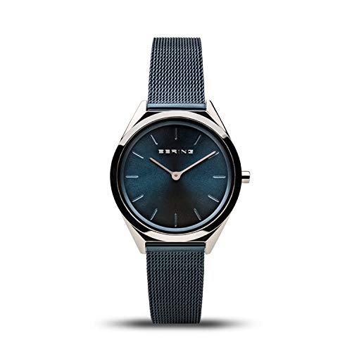 Bering Unisex Analogico Quarzo Ultra Slim Orologio Con Cinturino In Acciaio Inossidabile Cinturino E Vetro Zaffiro 17031-307