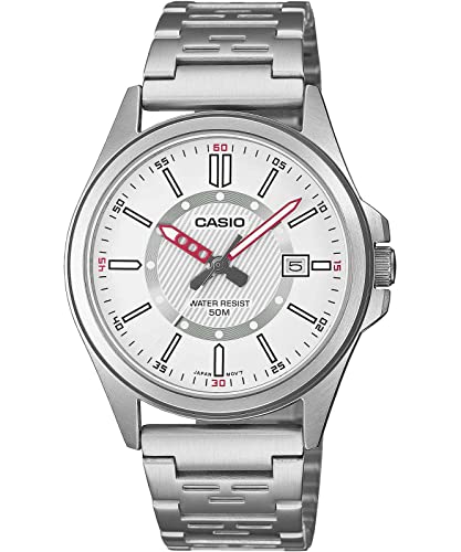 Casio Orologio Analogo Al Quarzo Uomo Con Cinturino In Acciaio Inossidabile Mtp-E700D-7Evef