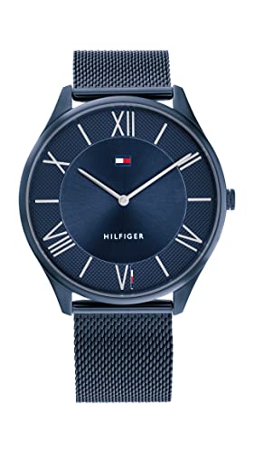 Tommy Hilfiger Orologio Analogico Al Quarzo Da Uomo Con Cinturino In Acciaio Inossidabile Blu - 1710514