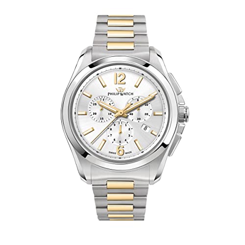 Philip Watch Amalfi Orologio Uomo Cronografo In Acciaio, Pvd Oro - R8273618001