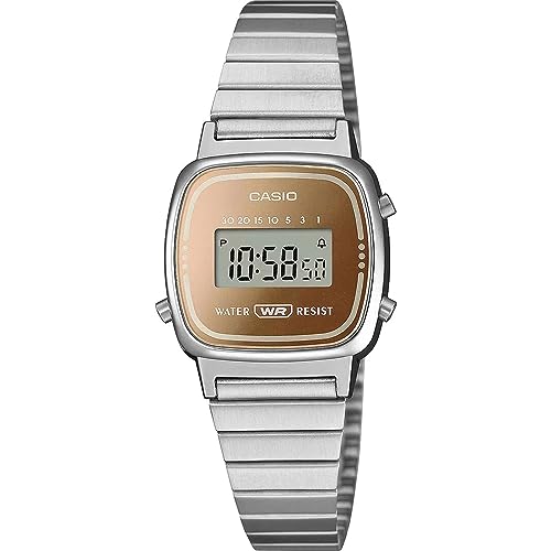 Casio Orologio Digitale Al Quarzo Uomo Con Cinturino In Acciaio Inossidabile La670Wes-4Aef