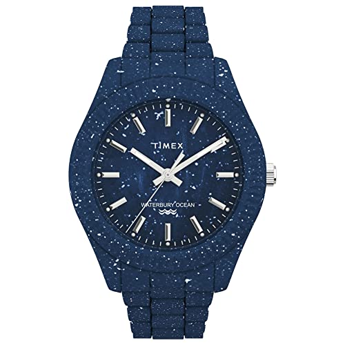 Timex Orologio Di Plastica Blu Macchiato Dall'Oceano Di Waterbury Tw2V37400