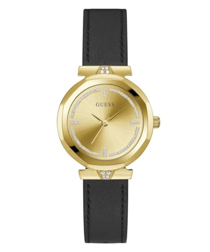 Guess Orologio Da Polso Da Donna In Pelle Rumour, Gold