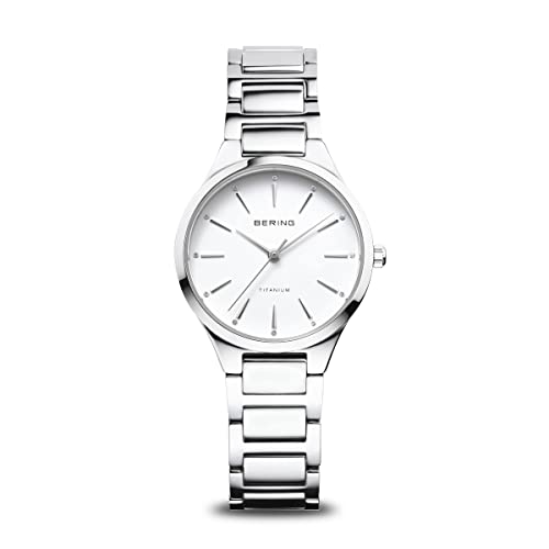 Bering Donna Analogico Quarzo Titanium Orologio Con Cinturino In Titanio Cinturino E Vetro Zaffiro 15630-704