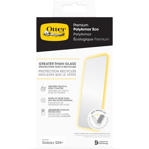 Pellicola Protettiva Otterbox Premium Polyarmour Eco Per Samsung Galaxy S24+, Protezione Ultra Resistente Contro Rotture E Graffi