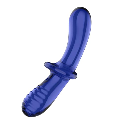 Satisfyer Double Crystal | 20 Cm | Dildo Per Punto G | Dildo In Vetro | Vetro Borosilicato | Struttura Liscia E Scanalata Per Una Maggiore Stimolazion