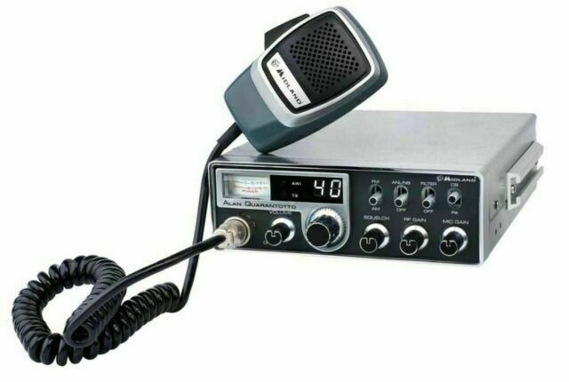 RICETRAMETTITORE CB MIDLAND ALAN 48 QUARANTOTTO AM FM CAMPER BARCA CICLISMO 27M