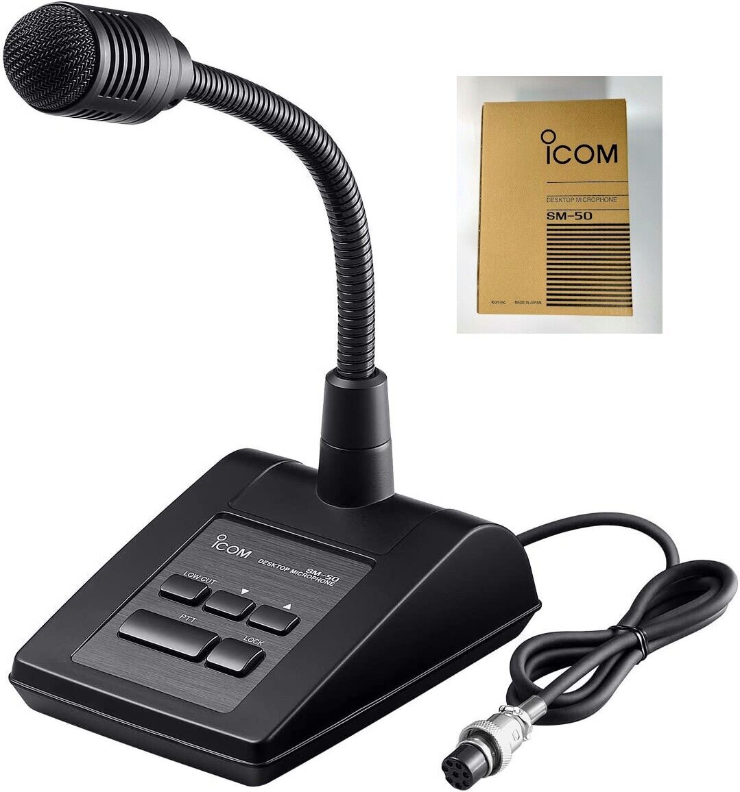 Icom Dinamico Scrivania Microfono SM-50 Piccolo Altoparlante Da Giappone
