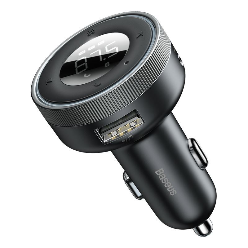 BASEUS Auto Caricabatterie Bluetooth Aux Fm Modulatore 12-24V 2xUSB 3.4A CCLH-01