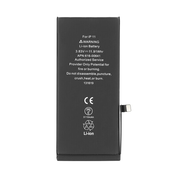BATTERIA RICAMBIO IPHONE 11 3110 mAh 4.45V TOP QUALITY PARI ORIGINALE+BIADESIVO