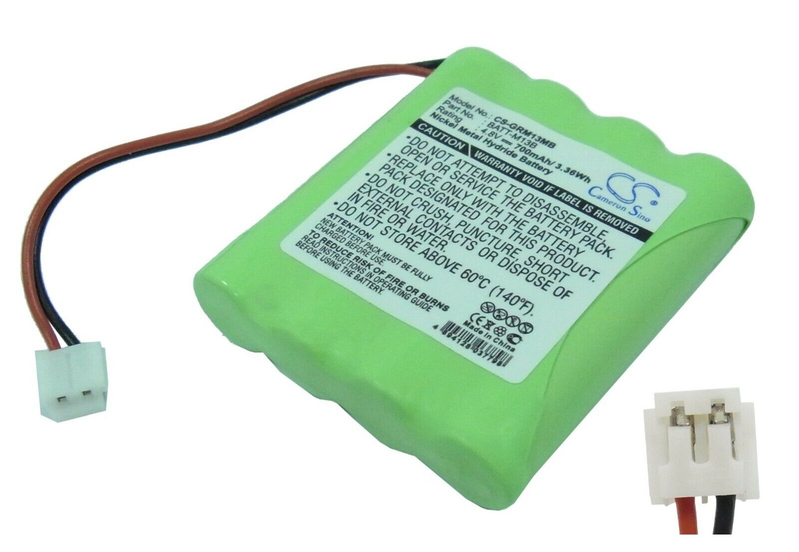 BATTERIE NI-MH 4.8V 700mAh Tipo BATT-M13B per GRACO M M13B8720-000