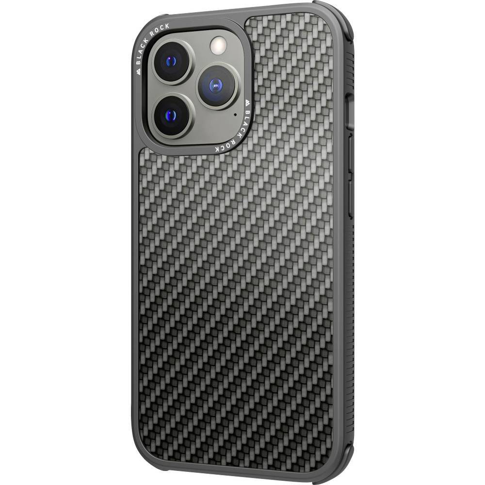 Black Rock Robust Real Carbon Cover Apple iPhone 13 Pro Nero