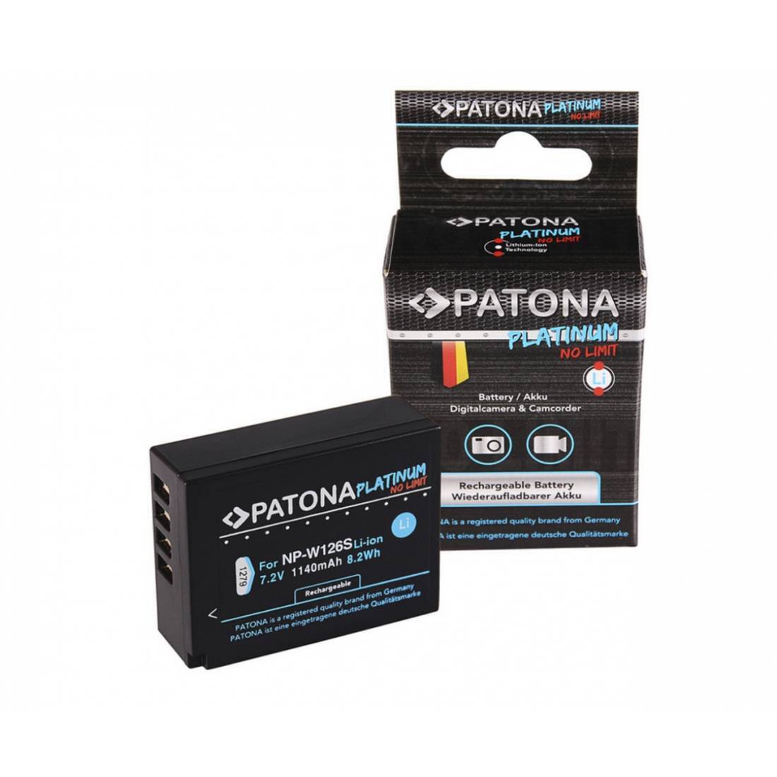 PATONA PLATINUM BATTERY FUJI NP-W126S HS33 EXR FUJIFILM