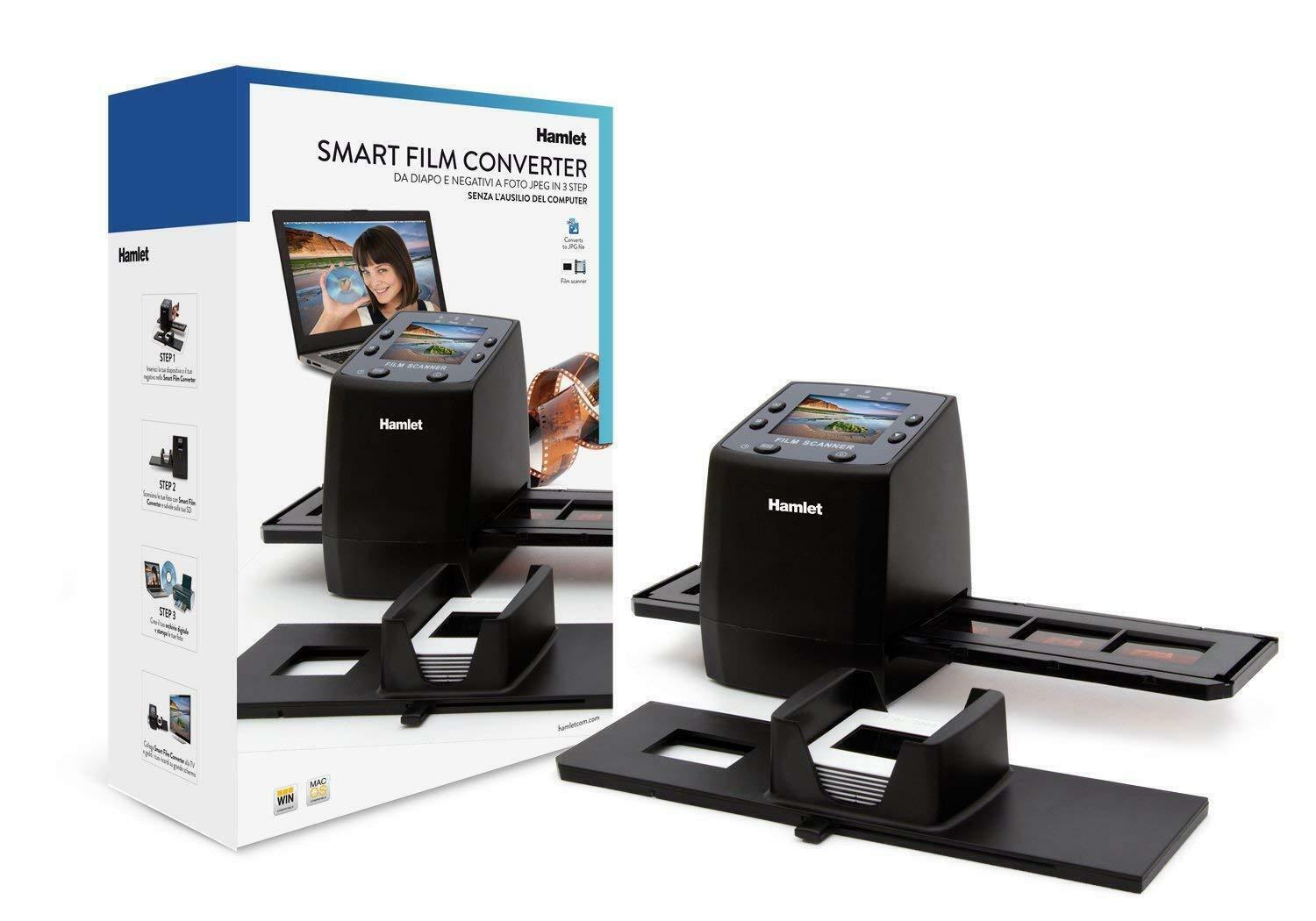 SCANNER PER PELLICOLE E DIAPOSITIVE HAMLET XDVDIAPO SENZA UTILIZZARE PC NUOVO