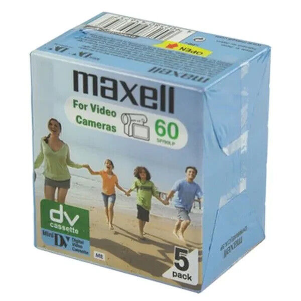 5X cassetta video mini-dv Maxell DVM-60 60 min.Sp /120 min LP DVC minidv mini dv