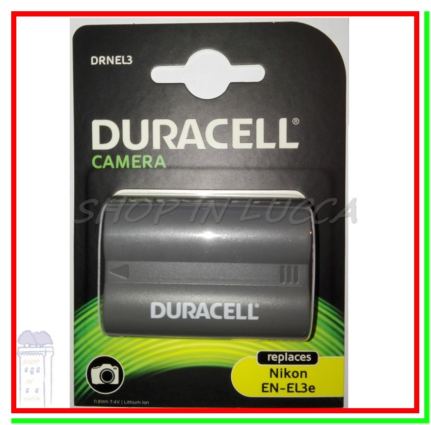 Batteria Ricaricabile DURACELL DRNEL3 = Nikon EN-EL3e x D50 70 80 90 100 200