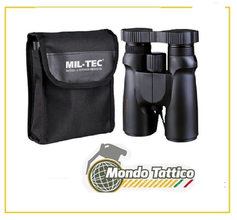 Mil-Tec Binocolo 8x42 militare Caccia birdwatching trekking scout WATERPROOF Ner
