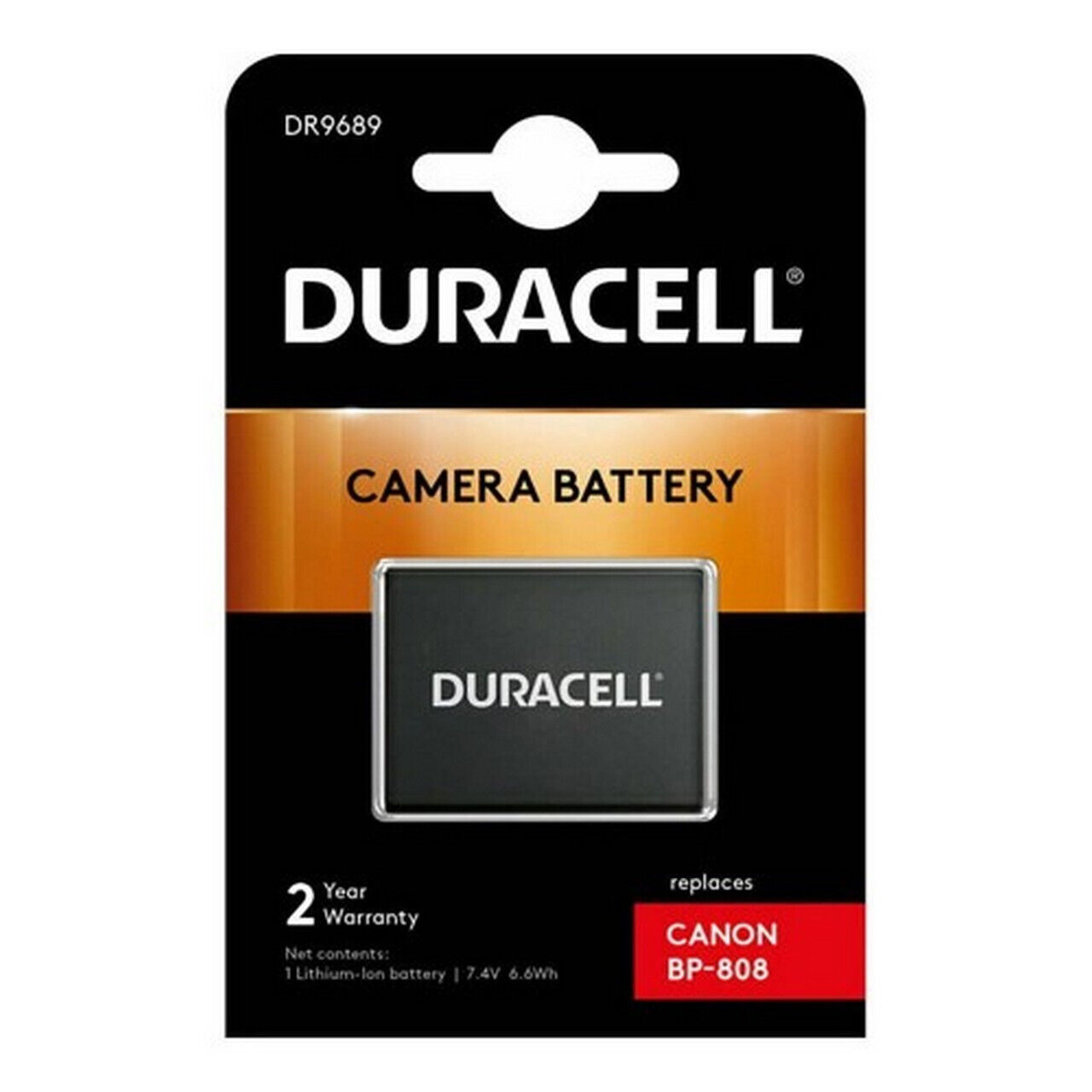 Batteria Ricaricabile DURACELL DR9689 = Canon BP-808 x FS400 LEGRIA VIXIA HFS200